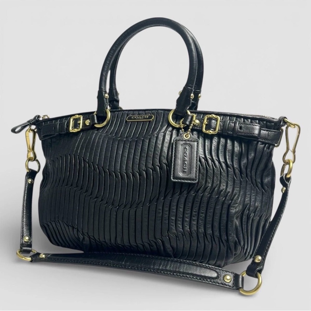 Coach Madison Gathered Leather Sophia Satchel with the style number F1182-18620